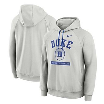 Men's Nike Gray Duke Blue Devils Courtside Practice Dri-FIT Raglan Fleece Hoodie