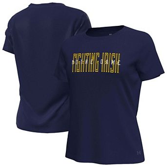 Women's Under Armour Navy Notre Dame Fighting Irish Tech Stretch T-Shirt