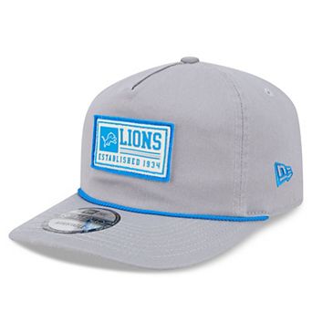 Men's New Era Gray Detroit Lions Patch 19TWENTY Adjustable Hat