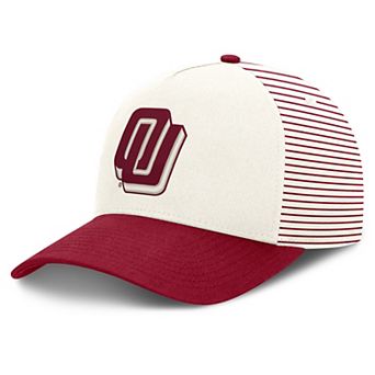 Unisex Nike White/Crimson Oklahoma Sooners Vault Striped A-Frame Rise Adjustable Hat