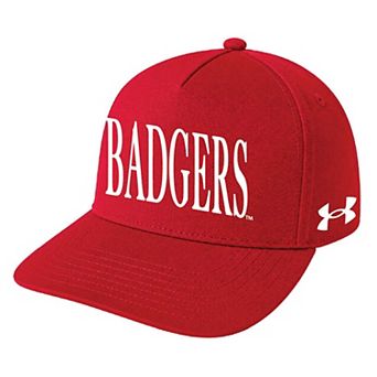 Unisex Under Armour Red Wisconsin Badgers Blitzing Accent 5-Panel Adjustable Hat
