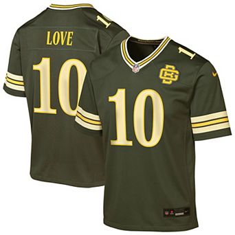 Youth Nike Jordan Love Green Green Bay Packers 2026 Rivalries Collection Game Jersey