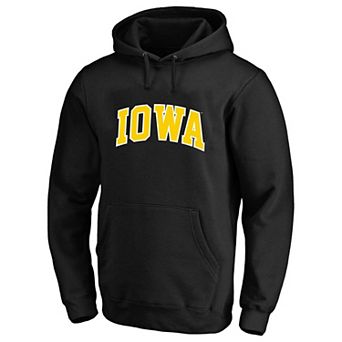 Men's Champion Black Iowa Hawkeyes Arch Over Tackle Twill Hoodie