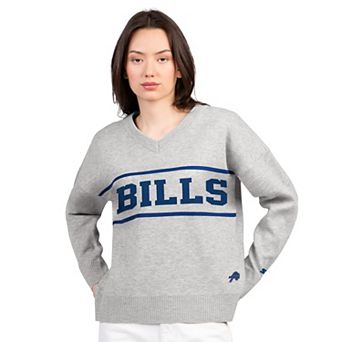Women's Starter Gray Buffalo Bills Best Shot V-Neck Sweater