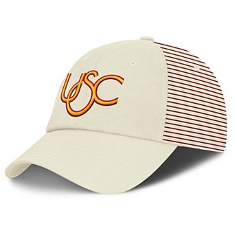 Men's Nike White USC Trojans Vault Logo Striped Club Adjustable Hat