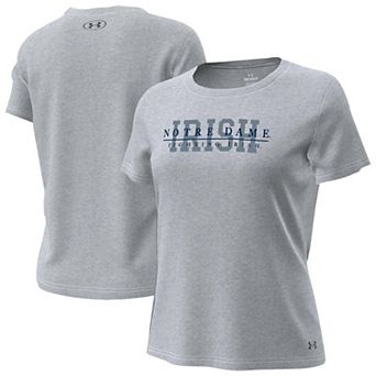 Women's Under Armour Gray Notre Dame Fighting Irish Tech Stretch T-Shirt