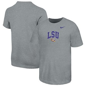 Youth Nike Gray LSU Tigers Arched Name Drop T-Shirt