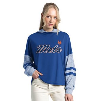 Women's Starter Royal New York Mets Fuel Up Lightweight Hoodie