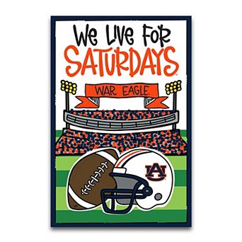 "Auburn Tigers We Live For Saturdays 12"" x 18"" Garden Flag"