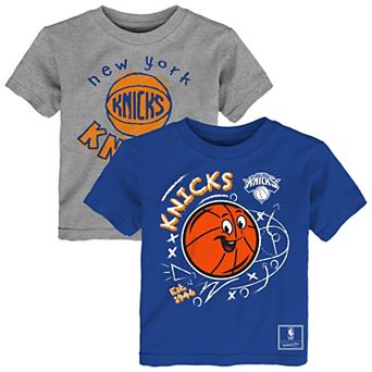 Toddler Mitchell & Ness Blue/Heather Gray New York Knicks Two-Pack Sketched Up T-Shirt Set