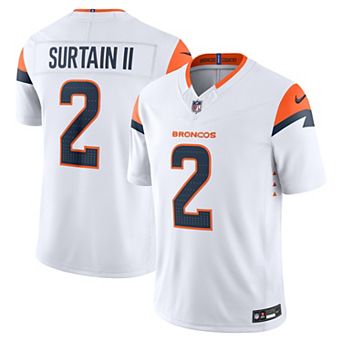 Men's Nike Pat Surtain II White Denver Broncos Vapor F.U.S.E. Stitched Limited Jersey