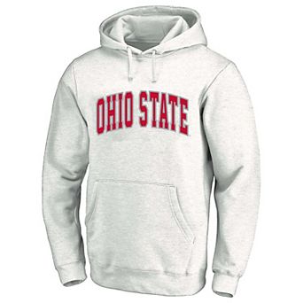 Men's Champion Ash Ohio State Buckeyes Arch Over Tackle Twill Hoodie