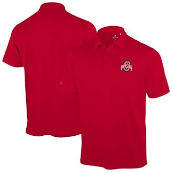 Men's Antigua Scarlet Ohio State Buckeyes Unshakeable Solid Polo