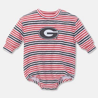 Newborn & Infant ZooZatz Red Georgia Bulldogs Cozy Fleece Bodysuit