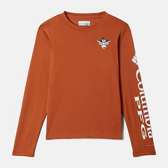 Youth Columbia Texas Orange Texas Longhorns Terminal Tackle Long Sleeve T-Shirt