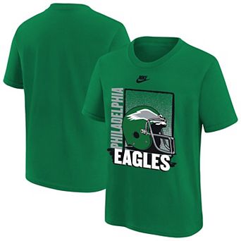Youth Nike Kelly Green Philadelphia Eagles Vintage Helmet T-Shirt