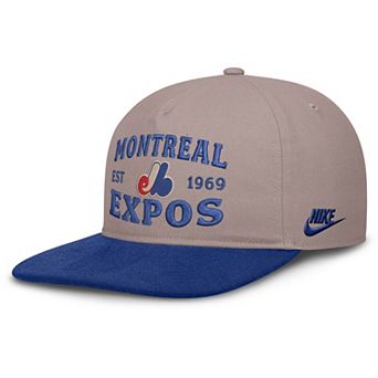 Men's Nike Light Brown/Blue Montreal Expos Pro A-Frame Adjustable Hat