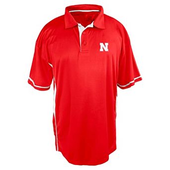 Men's Profile Scarlet Nebraska Huskers Big & Tall Color Block Panel Polo