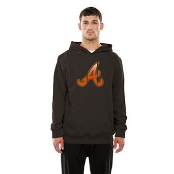 Men's New Era Brown Atlanta Braves Pumpkin Spice Pullover Hoodie