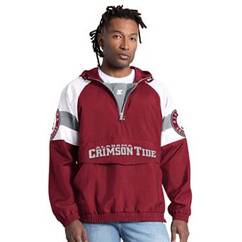 Men's Starter Crimson Alabama Crimson Tide Street Cut Half-Zip Jacket