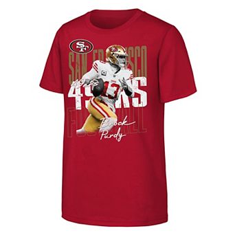 Youth Outerstuff Brock Purdy Scarlet San Francisco 49ers Legendary Player Card T-Shirt