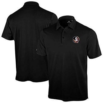 Men's Antigua Black Florida State Seminoles Unshakeable Solid Polo