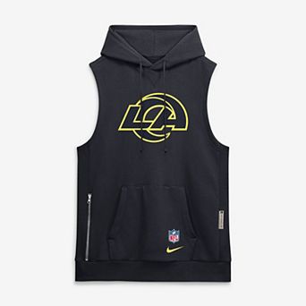Men's Nike Navy Los Angeles Rams Rivalries Collection Sideline Sleeveless Fleece Hoodie