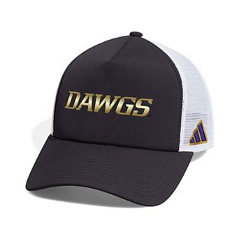 Men's adidas Black Washington Huskies Bow Down Foam Front Trucker Adjustable Hat