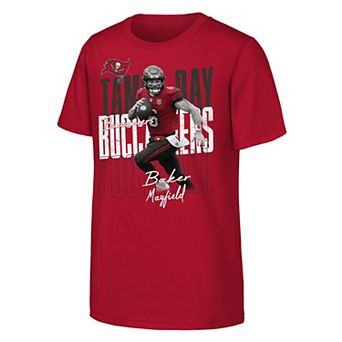 Youth Outerstuff Baker Mayfield Red Tampa Bay Buccaneers Legendary Player Card T-Shirt