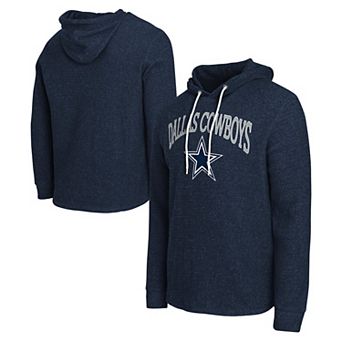 Men's Darius Rucker Collection by Fanatics Navy Dallas Cowboys Waffle-Knit Hooded Tri-Blend Long Sleeve T-Shirt