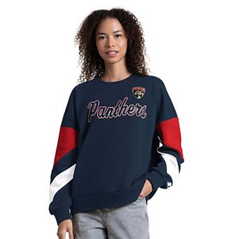 Women's Starter Navy Florida Panthers Grand Slam Sleeve Color Block Sweatshirt