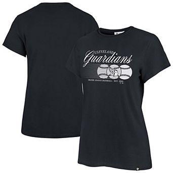 Women's '47 Navy Cleveland Guardians Speed Throw Frankie T-Shirt