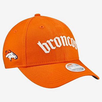 Women's New Era Orange Denver Broncos Gothic Font 9FORTY M-Crown Adjustable Hat