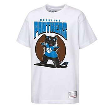Youth Mitchell & Ness White Carolina Panthers Mascot Mania T-Shirt