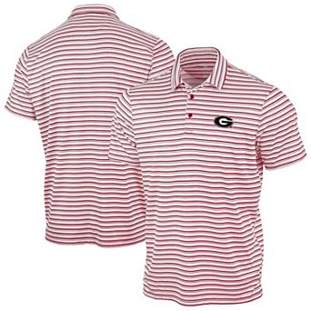 Men's Antigua Red Georgia Bulldogs Space Stripe Polo