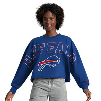 Women's Starter Royal Buffalo Bills Bleachers Cropped Sweatshirt