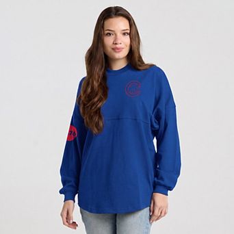 Women's Fanatics Royal Chicago Cubs Spirit Jersey Heavyweight Long Sleeve T-Shirt