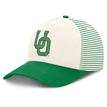 Unisex Nike White/Green Oregon Ducks Vault Striped A-Frame Rise Adjustable Hat