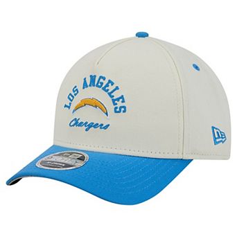 Men's New Era Cream/Powder Blue Los Angeles Chargers Arch 9FORTY A-Frame M-Crown Adjustable Hat