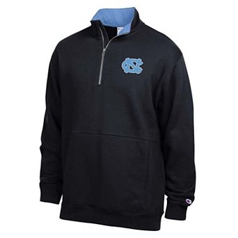 Men's Champion Black North Carolina Tar Heels Fleece Quarter-Zip Pullover