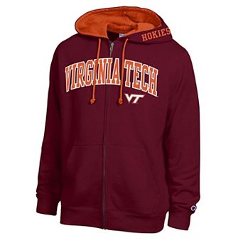 Men's Champion Maroon Virginia Tech Hokies Arch Logo Full-Zip Fleece Hoodie
