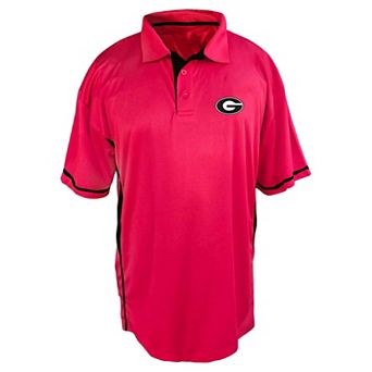 Men's Big and Tall Profile Red Georgia Bulldogs Color Block Panel Polo