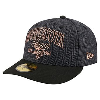 Men's New Era Black Minnesota Vikings Faux Wool 59FIFTY Fitted Hat