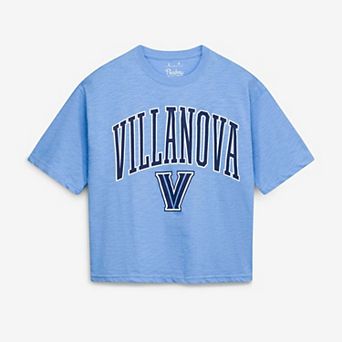 Women's Pressbox Light Blue Villanova Wildcats Oversized Nelson Arch Over Logo Slub T-Shirt