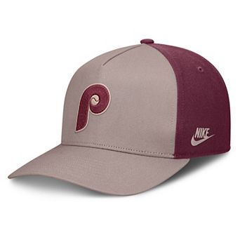 Men's Nike Light Brown/Maroon Philadelphia Phillies Cooperstown Rise A-Frame Adjustable Hat