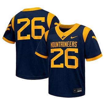 Youth Nike Navy West Virginia Mountaineers Replica Football Jersey