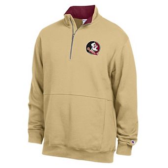 Men's Champion Gold Florida State Seminoles Fleece Quarter-Zip Pullover