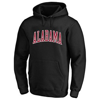 Men's Champion Black Alabama Crimson Tide Arch Over Tackle Twill Hoodie