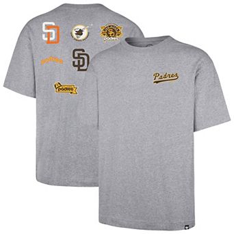 Men's '47 Gray San Diego Padres History Lock Foundation T-Shirt