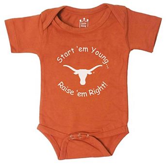 Newborn & Infant Little King Texas Orange Texas Longhorns Start 'Em Young Bodysuit